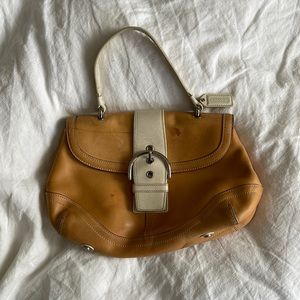 Vintage leather coach bag rare color